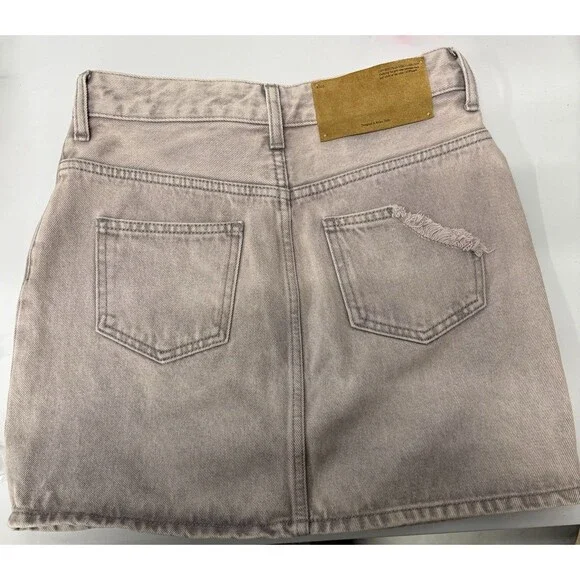 Virgil Abloh Off White Women’s Denim Mini Skirt Soft Lilac Pink 38 NWT